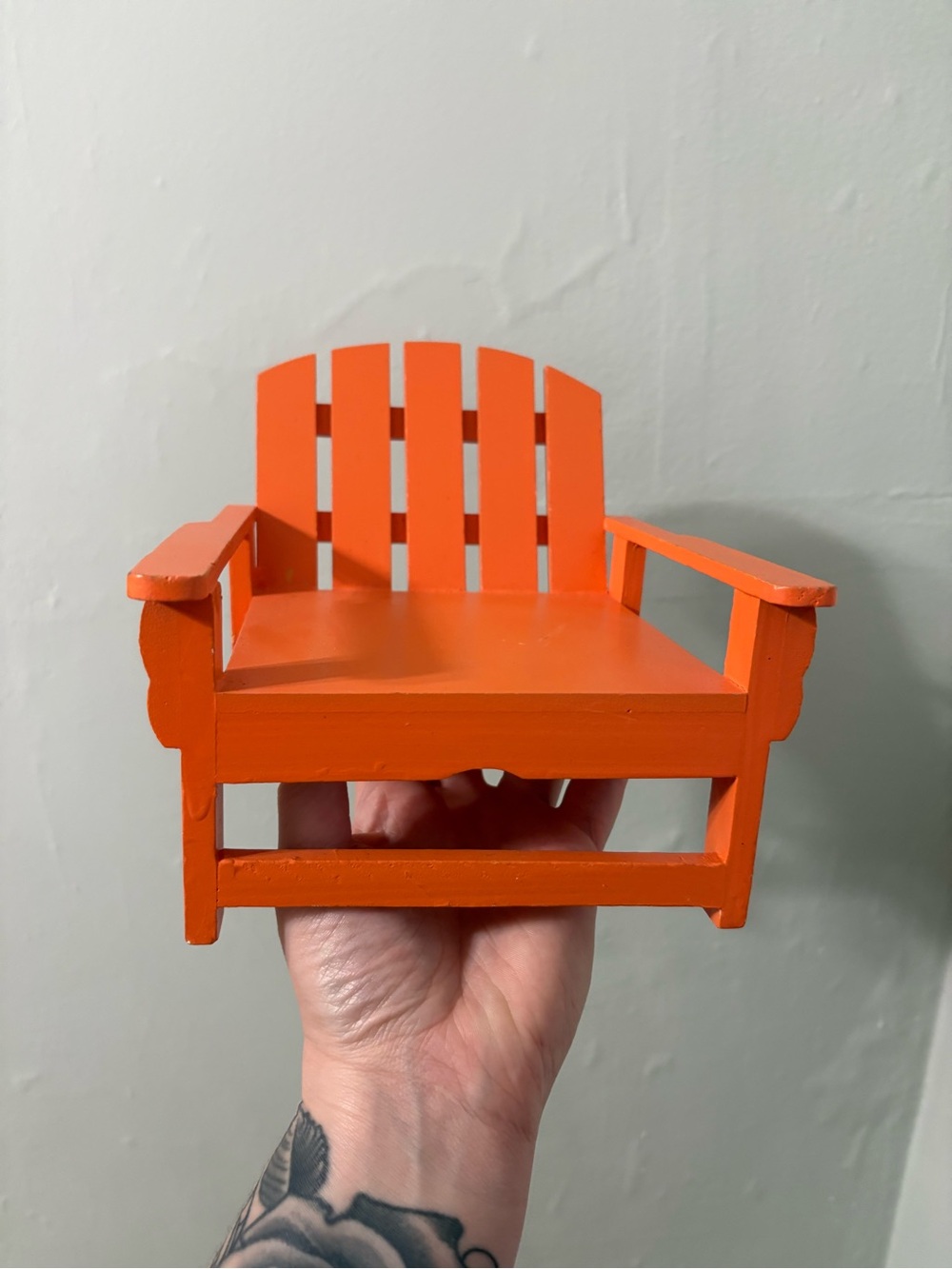 Source Unknown Orange Mini Adirondack Chair Decor